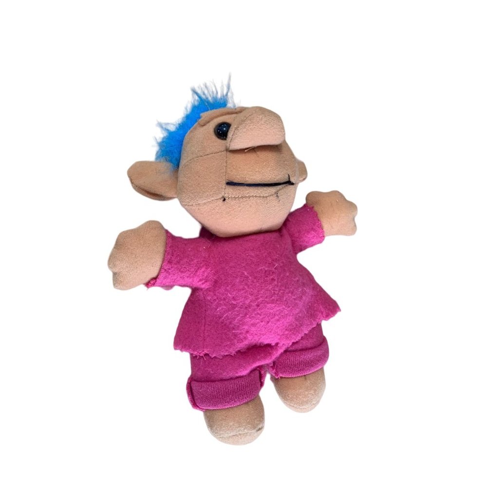 1991 acme Trollkins Plush Stuffed Animal Doll 9 in Tall Toll